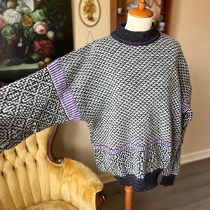 ☾ Vintage 90’s wool and mohair knit mock neck sweater
